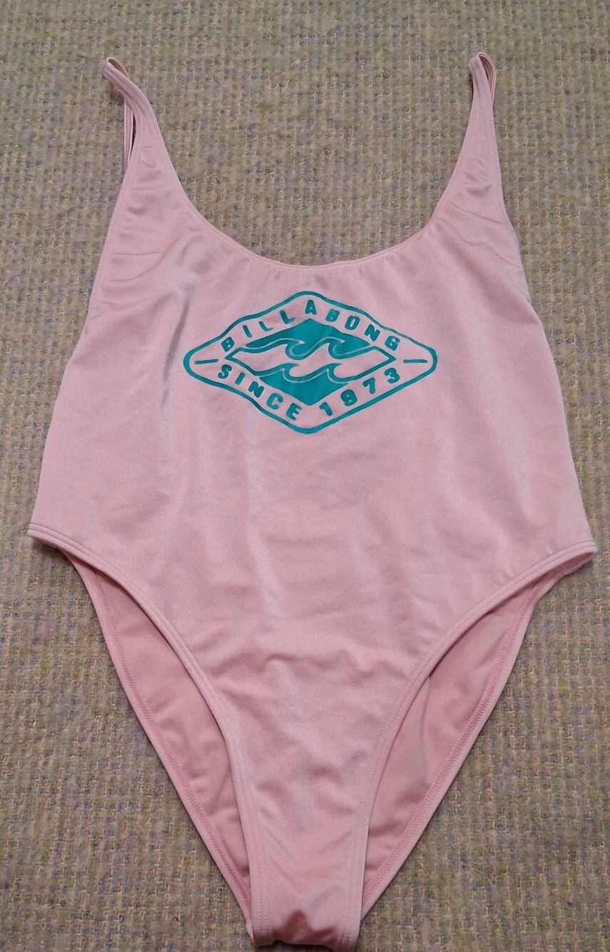 Billabong womens high cut liquid pink swimsuit one piece bathing suit